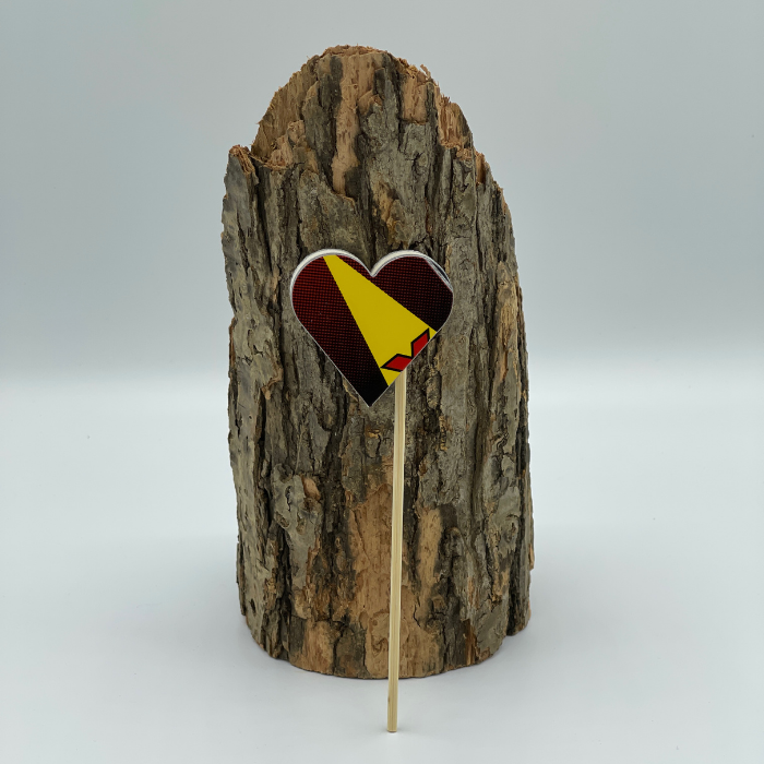 Upcycled Adam Ski Heart on a Stick