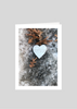 Heart Found in Leaves and Snow Greeting Card