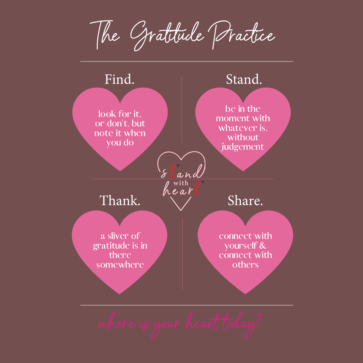 Brown Gratitude Practice Print