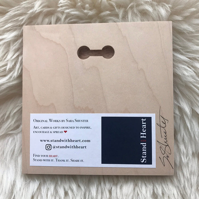 Custom Wooden Ski Map With Heart (6 x 6)