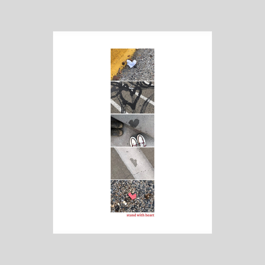 collage print original art hearts urban