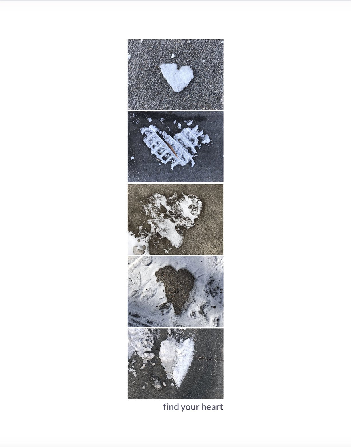 collage print original art hearts