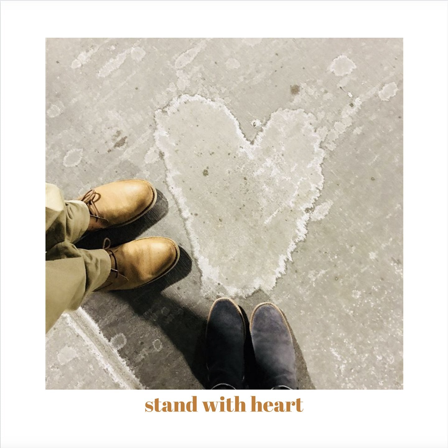 collage print original art hearts concrete feet urban