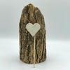 Upcycled Grace Ski Heart on a Stick