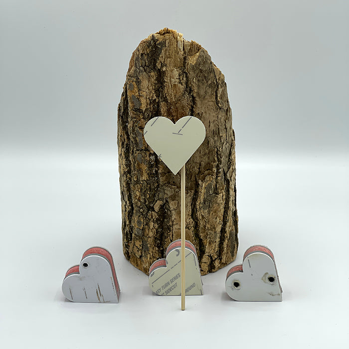Upcycled Grace Ski Heart on a Stick