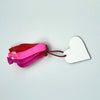 Hair ties with White Leather Heart/Red Leather Cording