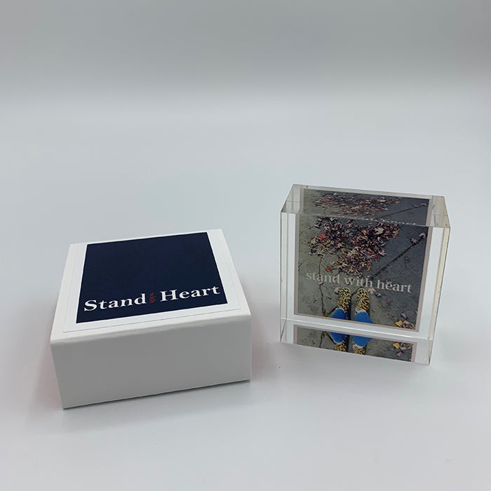 Leaves Heart Mini Block
