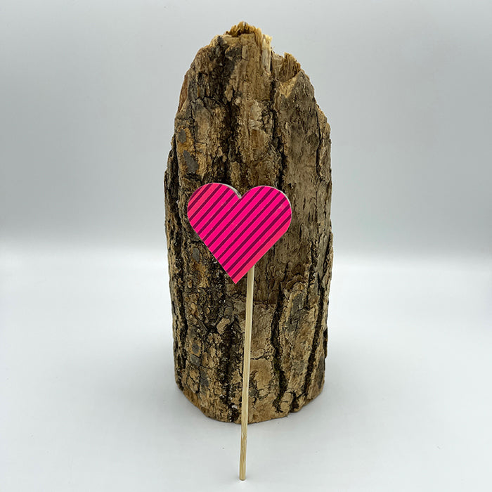 Upcycled Sarah Ski Heart on a Stick
